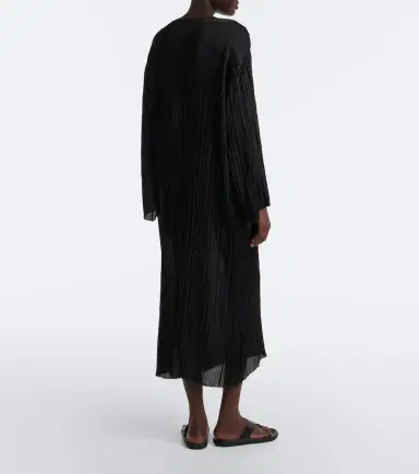 The Row Joma pleated silk midi dress | Thumbnail 6 The Row Joma pleated silk midi dress | Thumbnail 6
