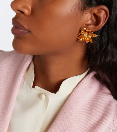 Oscar de la Renta Chrysanthemum faux-pearl stud earrings | Thumbnail 5 Oscar de la Renta Chrysanthemum faux-pearl stud earrings | Thumbnail 5