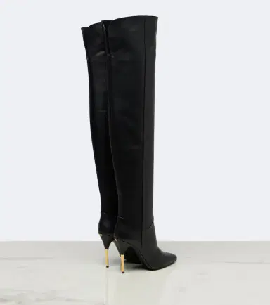 Valentino Garavani VLogo leather over-the-knee boots | Thumbnail 2 Valentino Garavani VLogo leather over-the-knee boots | Thumbnail 2