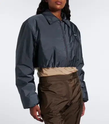 Miu Miu Cropped shearling-lined blouson jacket | Thumbnail 6 Miu Miu Cropped shearling-lined blouson jacket | Thumbnail 6