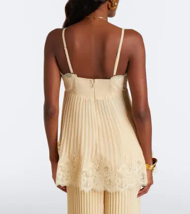 Zimmermann Lace-trimmed chiffon camisole | Thumbnail 2 Zimmermann Lace-trimmed chiffon camisole | Thumbnail 2