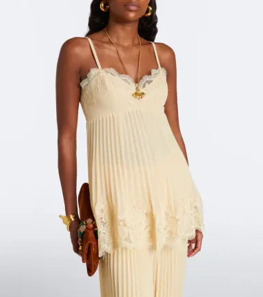 Zimmermann Lace-trimmed chiffon camisole | Thumbnail 5 Zimmermann Lace-trimmed chiffon camisole | Thumbnail 5