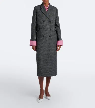 Prada Checked virgin wool coat | Thumbnail 2 Prada Checked virgin wool coat | Thumbnail 2