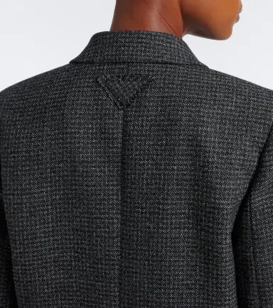 Prada Checked virgin wool coat | Thumbnail 6 Prada Checked virgin wool coat | Thumbnail 6