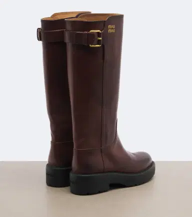 Miu Miu Leather knee-high boots | Thumbnail 2 Miu Miu Leather knee-high boots | Thumbnail 2