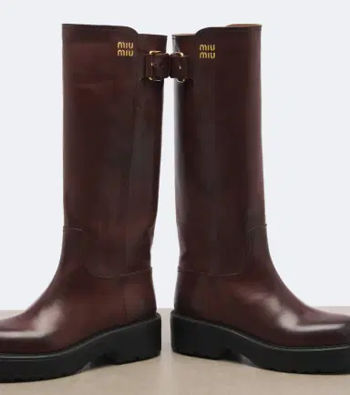 Miu Miu Leather knee-high boots | Thumbnail 3 Miu Miu Leather knee-high boots | Thumbnail 3