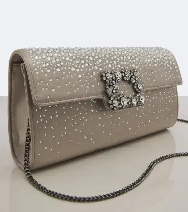 Roger Vivier Efflorescence embellished satin clutch | Thumbnail 4 Roger Vivier Efflorescence embellished satin clutch | Thumbnail 4