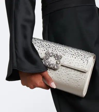 Roger Vivier Efflorescence embellished satin clutch | Thumbnail 7 Roger Vivier Efflorescence embellished satin clutch | Thumbnail 7