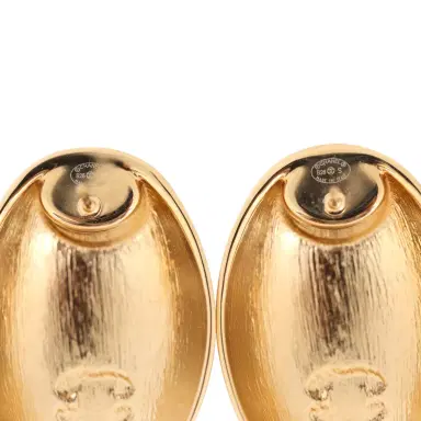 Chanel Chanel CC Oval Drop Earrings Black Resin, Gold Tone Hardware | Thumbnail 5 Chanel Chanel CC Oval Drop Earrings Black Resin, Gold Tone Hardware | Thumbnail 5