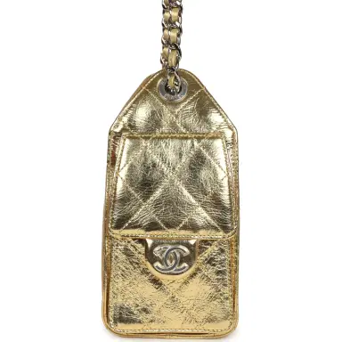 Chanel Chanel Mini 25 Hobo Bag Metallic Gold Calfskin Silver Hardware | Thumbnail 3 Chanel Chanel Mini 25 Hobo Bag Metallic Gold Calfskin Silver Hardware | Thumbnail 3