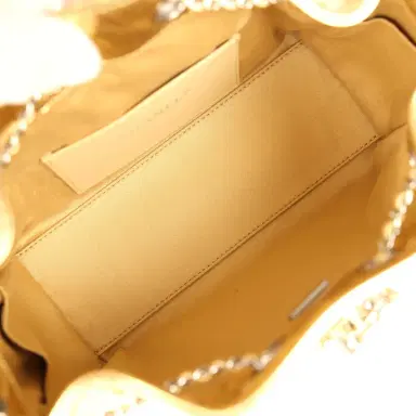 Chanel Chanel Mini 25 Hobo Bag Metallic Gold Calfskin Silver Hardware | Thumbnail 8 Chanel Chanel Mini 25 Hobo Bag Metallic Gold Calfskin Silver Hardware | Thumbnail 8