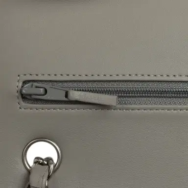 Chanel Chanel Small Classic Double Flap Bag Grey Lambskin Silver Hardware | Thumbnail 8 Chanel Chanel Small Classic Double Flap Bag Grey Lambskin Silver Hardware | Thumbnail 8