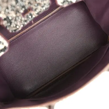 HERMÈS Custom Leopard Swarovski Crystal Hermes Birkin 30 Raisin Togo Gold Hardware | Thumbnail 8 HERMÈS Custom Leopard Swarovski Crystal Hermes Birkin 30 Raisin Togo Gold Hardware | Thumbnail 8
