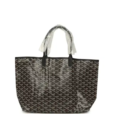 goyard Goyard Goyardine Black Saint Louis PM Tote Bag Palladium Hardware | Thumbnail 4 goyard Goyard Goyardine Black Saint Louis PM Tote Bag Palladium Hardware | Thumbnail 4