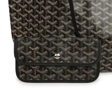 goyard Goyard Goyardine Black Saint Louis PM Tote Bag Palladium Hardware | Thumbnail 6 goyard Goyard Goyardine Black Saint Louis PM Tote Bag Palladium Hardware | Thumbnail 6