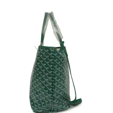goyard Goyard Goyardine Green Saint Louis PM Tote Bag Palladium Hardware | Thumbnail 3 goyard Goyard Goyardine Green Saint Louis PM Tote Bag Palladium Hardware | Thumbnail 3