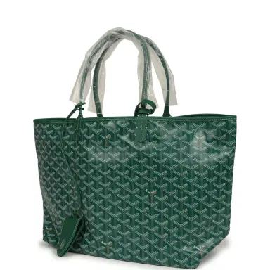 goyard Goyard Goyardine Green Saint Louis PM Tote Bag Palladium Hardware | Thumbnail 5 goyard Goyard Goyardine Green Saint Louis PM Tote Bag Palladium Hardware | Thumbnail 5