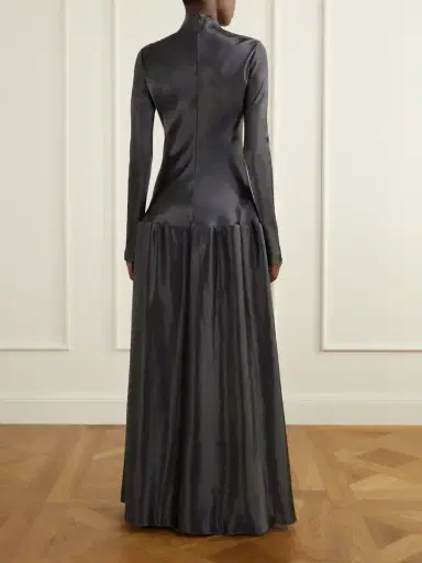 FFORME Mila Textured-satin Turtleneck Maxi Dress | Thumbnail 3 FFORME Mila Textured-satin Turtleneck Maxi Dress | Thumbnail 3