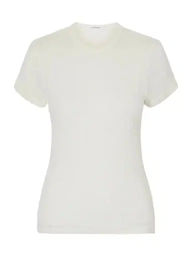 Mother The Itty Bitty Ringer Ribbed Cotton-jersey T-shirt | Thumbnail 1 Mother The Itty Bitty Ringer Ribbed Cotton-jersey T-shirt | Thumbnail 1