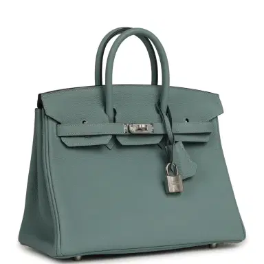HERMÈS Hermes Birkin 25 Ciel Togo Palladium Hardware | Thumbnail 2 HERMÈS Hermes Birkin 25 Ciel Togo Palladium Hardware | Thumbnail 2