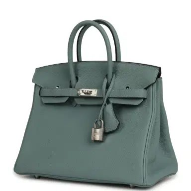 HERMÈS Hermes Birkin 25 Ciel Togo Palladium Hardware | Thumbnail 5 HERMÈS Hermes Birkin 25 Ciel Togo Palladium Hardware | Thumbnail 5