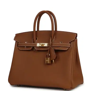 HERMÈS Hermes Birkin 25 Gold Togo Gold Hardware | Thumbnail 5 HERMÈS Hermes Birkin 25 Gold Togo Gold Hardware | Thumbnail 5