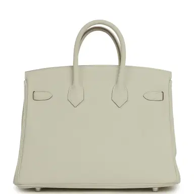 HERMÈS Hermes Birkin 25 Mushroom Togo Palladium Hardware | Thumbnail 4 HERMÈS Hermes Birkin 25 Mushroom Togo Palladium Hardware | Thumbnail 4