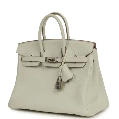 HERMÈS Hermes Birkin 25 Mushroom Togo Palladium Hardware | Thumbnail 5 HERMÈS Hermes Birkin 25 Mushroom Togo Palladium Hardware | Thumbnail 5