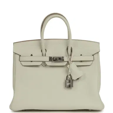 HERMÈS Hermes Birkin 25 Mushroom Togo Palladium Hardware | Thumbnail 1 HERMÈS Hermes Birkin 25 Mushroom Togo Palladium Hardware | Thumbnail 1