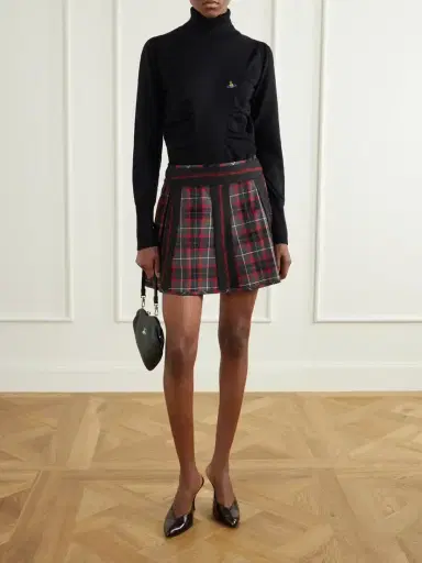 Vivienne Westwood Mini Bell Checked Pleated Mini Skirt | Thumbnail 2 Vivienne Westwood Mini Bell Checked Pleated Mini Skirt | Thumbnail 2