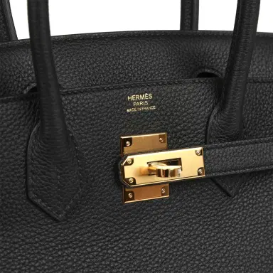 HERMÈS Hermes Birkin 30 Black Togo Gold Hardware | Thumbnail 7 HERMÈS Hermes Birkin 30 Black Togo Gold Hardware | Thumbnail 7