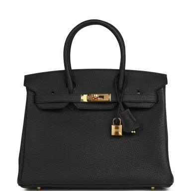 HERMÈS Hermes Birkin 30 Black Togo Gold Hardware | Thumbnail 1 HERMÈS Hermes Birkin 30 Black Togo Gold Hardware | Thumbnail 1