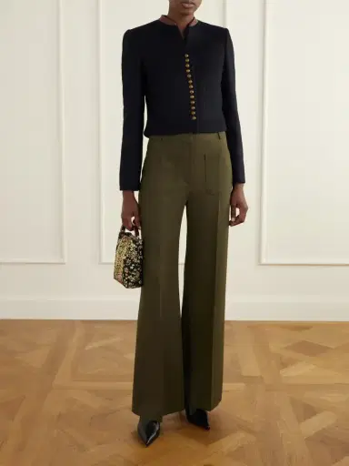 Etro Satin-trimmed Wool-blend Jacket | Thumbnail 2 Etro Satin-trimmed Wool-blend Jacket | Thumbnail 2