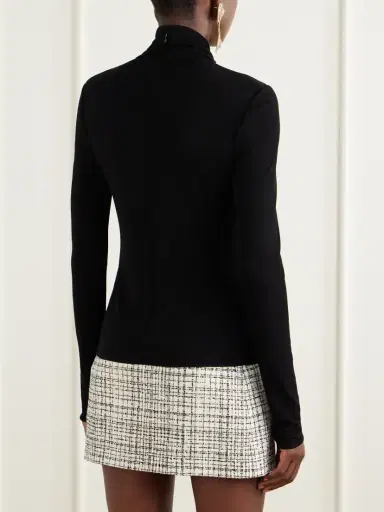 Valentino Garavani Knotted Crepe-jersey Blouse | Thumbnail 4 Valentino Garavani Knotted Crepe-jersey Blouse | Thumbnail 4