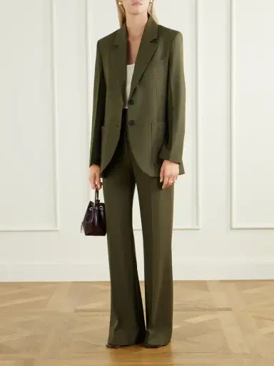 Victoria Beckham Stretch Wool-blend High-waist Flared Pants | Thumbnail 2 Victoria Beckham Stretch Wool-blend High-waist Flared Pants | Thumbnail 2
