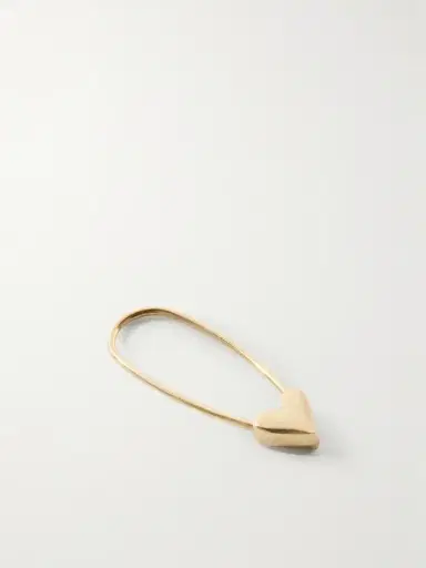 Loren Stewart Mini Heart Safety Pin 14-karat Gold Earring | Thumbnail 3 Loren Stewart Mini Heart Safety Pin 14-karat Gold Earring | Thumbnail 3