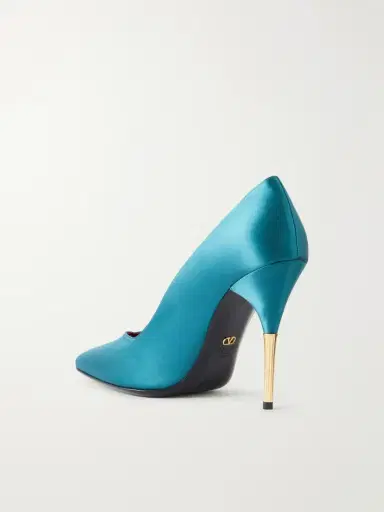 Valentino Garavani Enigme 105 Satin Pumps | Thumbnail 3 Valentino Garavani Enigme 105 Satin Pumps | Thumbnail 3