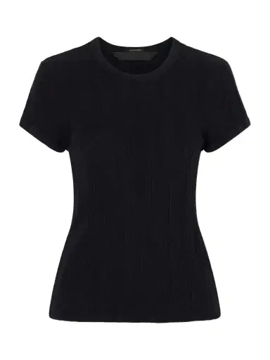 Mother The Itty Bitty Ringer Ribbed Cotton-jersey T-shirt | Thumbnail 1 Mother The Itty Bitty Ringer Ribbed Cotton-jersey T-shirt | Thumbnail 1
