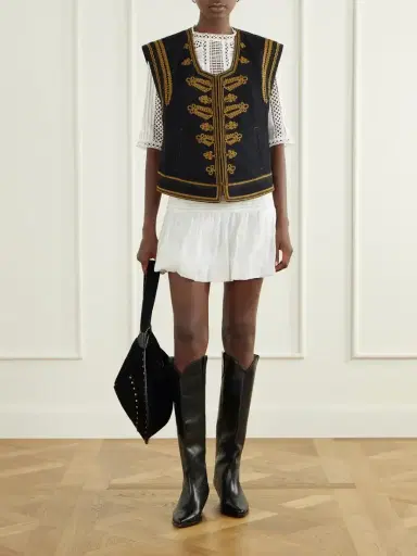 Marant Étoile Edmee Embroidered Cotton Vest | Thumbnail 2 Marant Étoile Edmee Embroidered Cotton Vest | Thumbnail 2