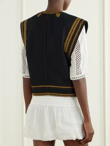 Marant Étoile Edmee Embroidered Cotton Vest | Thumbnail 3 Marant Étoile Edmee Embroidered Cotton Vest | Thumbnail 3