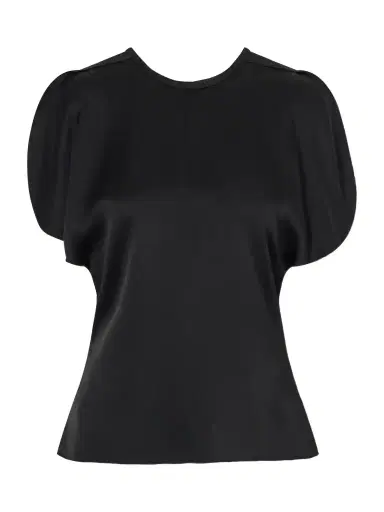 Victoria Beckham Bela Draped Satin Blouse | Thumbnail 1 Victoria Beckham Bela Draped Satin Blouse | Thumbnail 1