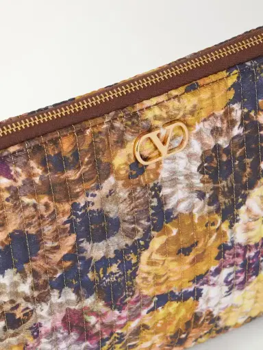 Valentino Garavani Vlogo Floral-print Moire Clutch | Thumbnail 5 Valentino Garavani Vlogo Floral-print Moire Clutch | Thumbnail 5