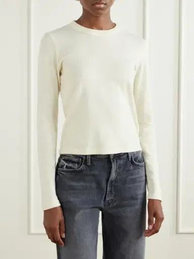 Mother The L/s Itty Bitty Recycled Cotton-jersey T-shirt | Thumbnail 3 Mother The L/s Itty Bitty Recycled Cotton-jersey T-shirt | Thumbnail 3