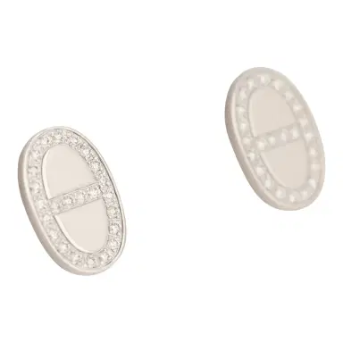 HERMÈS Hermes Chaine D'ancre Contour Stud Earrings White Gold, Diamonds | Thumbnail 2 HERMÈS Hermes Chaine D'ancre Contour Stud Earrings White Gold, Diamonds | Thumbnail 2
