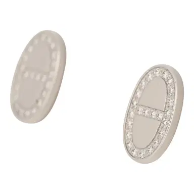 HERMÈS Hermes Chaine D'ancre Contour Stud Earrings White Gold, Diamonds | Thumbnail 4 HERMÈS Hermes Chaine D'ancre Contour Stud Earrings White Gold, Diamonds | Thumbnail 4