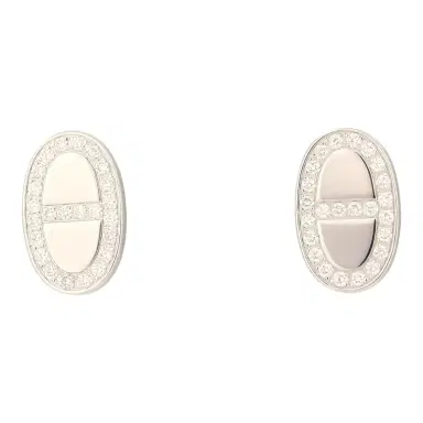 HERMÈS Hermes Chaine D'ancre Contour Stud Earrings White Gold, Diamonds | Thumbnail 1 HERMÈS Hermes Chaine D'ancre Contour Stud Earrings White Gold, Diamonds | Thumbnail 1