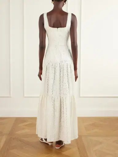 Agua by Agua Bendita Abeja Playa Broderie Anglaise Cotton Maxi Dress | Thumbnail 3 Agua by Agua Bendita Abeja Playa Broderie Anglaise Cotton Maxi Dress | Thumbnail 3