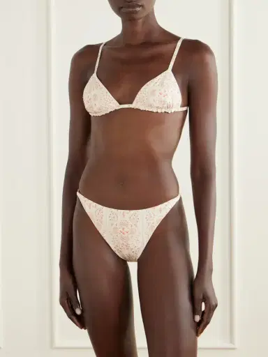 Agua by Agua Bendita Tulua Playa Bead-embellished Printed Recycled-blend Bikini Top | Thumbnail 2 Agua by Agua Bendita Tulua Playa Bead-embellished Printed Recycled-blend Bikini Top | Thumbnail 2
