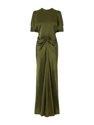 Victoria Beckham Isabella Gathered Crepe-satin Gown | Thumbnail 1 Victoria Beckham Isabella Gathered Crepe-satin Gown | Thumbnail 1