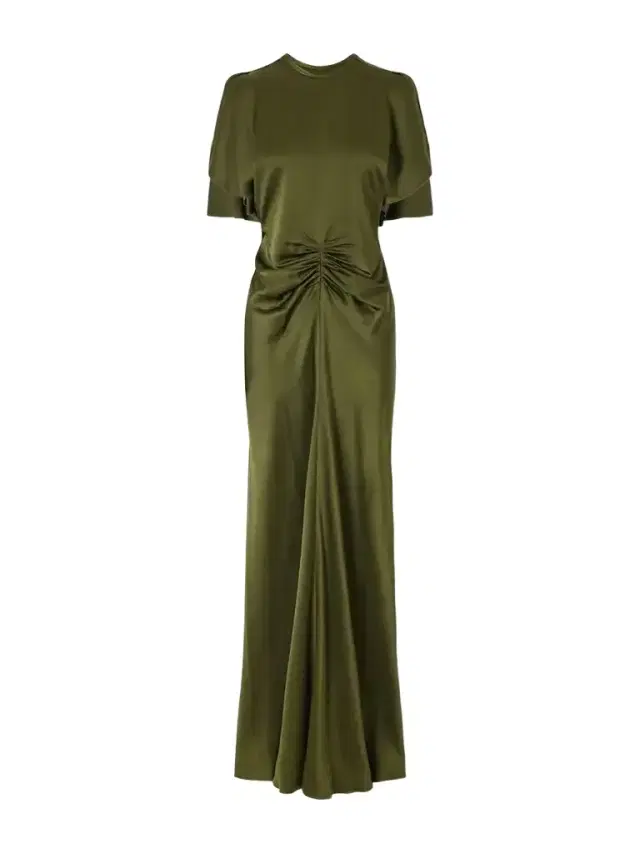 Isabella Gathered Crepe-satin Gown Isabella Gathered Crepe-satin Gown
